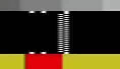 Detail of ABC test pattern showing combing